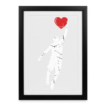 Heart Dunk - Framed poster (27 × 37 cm) - black - Front