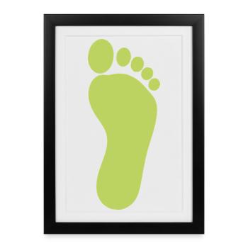 green foot feet foot care podiatrist podiatrist - Framed poster (27 × 37 cm) - black - Front