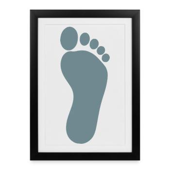 blue foot feet foot care podiatry - Framed poster (27 × 37 cm) - black - Front