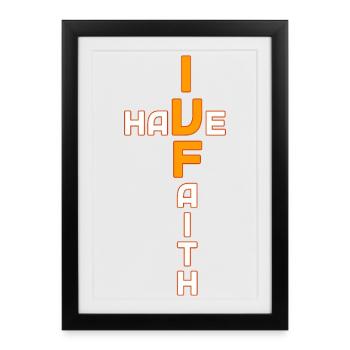 I Have Faith IVF Month Infertility Awareness - Framed poster (27 × 37 cm) - black - Front