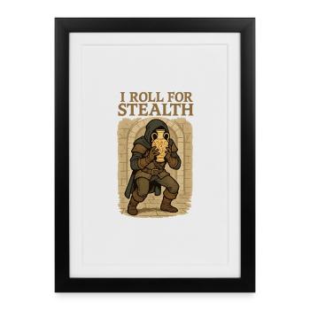 I Roll For Stealth Thief with Vase - Framed poster (27 × 37 cm) - black - Front
