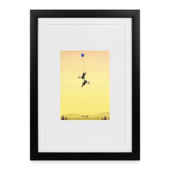 Aventure des souris flottantes - Affiche encadrée (27 × 37 cm) - noir - Devant