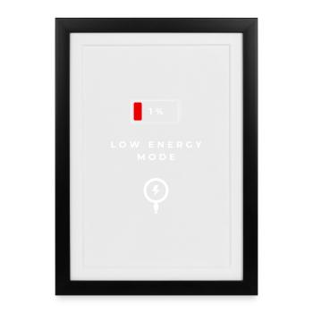 Graphismes en mode basse énergie - Affiche encadrée (27 × 37 cm) - noir - Devant