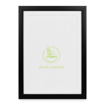 Le Matcha - Affiche encadrée (27 × 37 cm) - noir - Devant