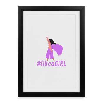 Combattant en cape pourpre - Affiche encadrée (27 × 37 cm) - noir - Devant