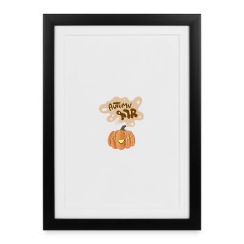 Autumn Pumpkin Flair - Framed poster (27 × 37 cm) - black - Front