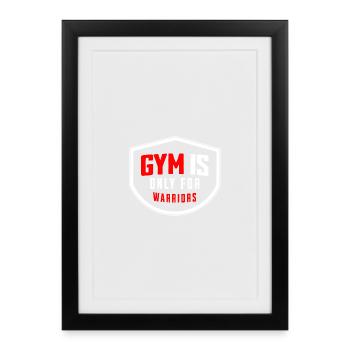 GYM life - Framed poster (27 × 37 cm) - black - Front