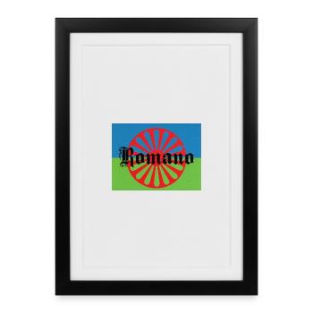 Lennyromanoflag - Affiche encadrée (27 × 37 cm) - noir - Devant