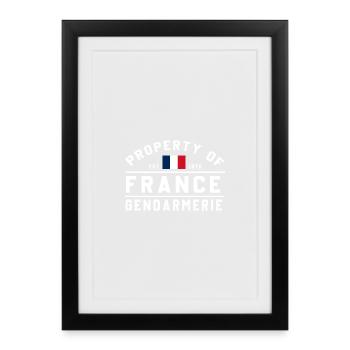 Gendarmerie Est 1972 - Affiche encadrée (27 × 37 cm) - noir - Devant