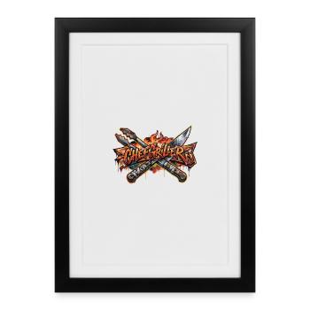 Chef Griller - Framed poster (27 × 37 cm) - black - Front