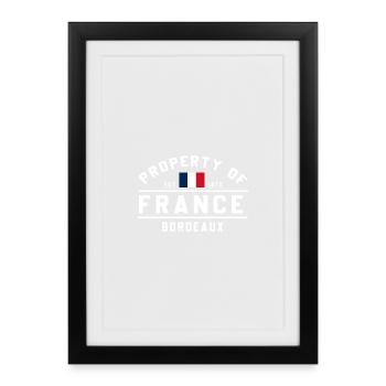 French ownership Bordeaux - Framed poster (27 × 37 cm) - black - Front