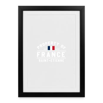 Ownership of France Saint-Etienne in 1872 - Framed poster (27 × 37 cm) - black - Front