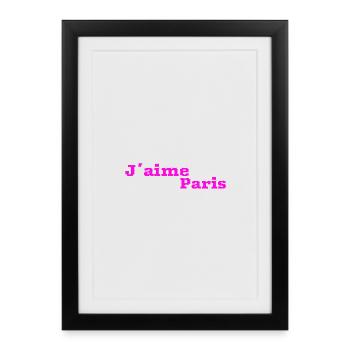 J ́aime Paris - Framed poster (27 × 37 cm) - black - Front