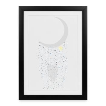 astronaute - Affiche encadrée (27 × 37 cm) - noir - Devant