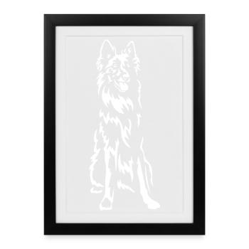 Groenendael « Édition Noire » - Affiche encadrée (27 × 37 cm) - noir - Devant