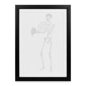 Sérénade en laiton squelette - Affiche encadrée (27 × 37 cm) - noir - Devant