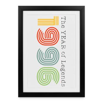Millésime 1996 - Affiche encadrée (27 × 37 cm) - noir - Devant