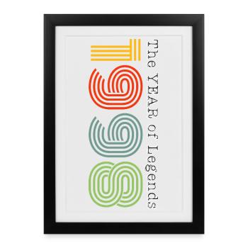 Millésime 1998 - Affiche encadrée (27 × 37 cm) - noir - Devant