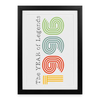 Millésime 1996 - Affiche encadrée (27 × 37 cm) - noir - Devant
