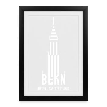Bern, Switzerland Capital Tour Tourists Vacation - Framed poster (27 × 37 cm) - black - Front