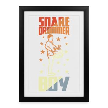 Small drummer - Framed poster (27 × 37 cm) - black - Front