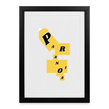 Paranoia Puzzle Glyphs - Framed poster (27 × 37 cm) - black - Front