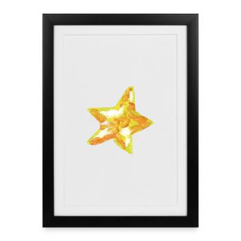 Étoile - Affiche encadrée (27 × 37 cm) - noir - Devant