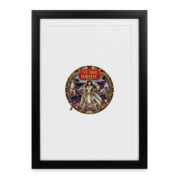 Team Bride Warrior Flowers - Framed poster (27 × 37 cm) - black - Front