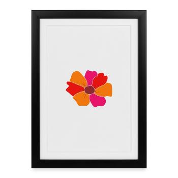 Flower - Gerahmtes Poster (27 × 37 cm) - Schwarz - Vorne