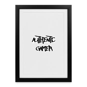 Collection de joueurs authentiques | Vêtements Real Gamer - Affiche encadrée (27 × 37 cm) - noir - Devant