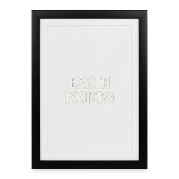 Typographie audacieuse positive pour la terre - Affiche encadrée (27 × 37 cm) - noir - Devant