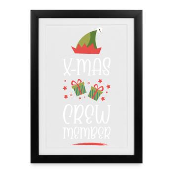 X-Mas Crew Member - Framed poster (27 × 37 cm) - black - Front
