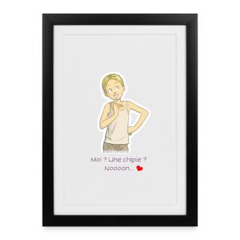 La chipie - Affiche encadrée (27 × 37 cm) - noir - Devant