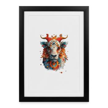 Animal Design - Framed poster (27 × 37 cm) - black - Front