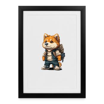 Fuchs design - Framed poster (27 × 37 cm) - black - Front