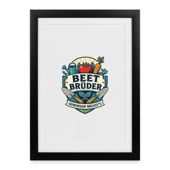 Beet Brüder Gemeinsam wächst es - Gerahmtes Poster (27 × 37 cm) - Schwarz - Vorne