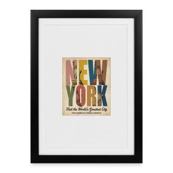 New York Vintage – Statue of Liberty - Framed poster (27 × 37 cm) - black - Front