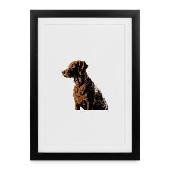 Dog - Framed poster (27 × 37 cm) - black - Front