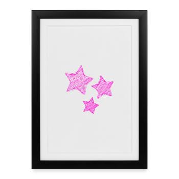 STAR. STARS. STAR. FEAST. ANNIVERSARY. CHRISTMAS - Framed poster (27 × 37 cm) - black - Front