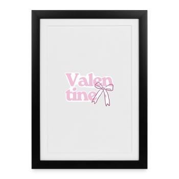 Valentine Bow Pink - Framed poster (27 × 37 cm) - black - Front
