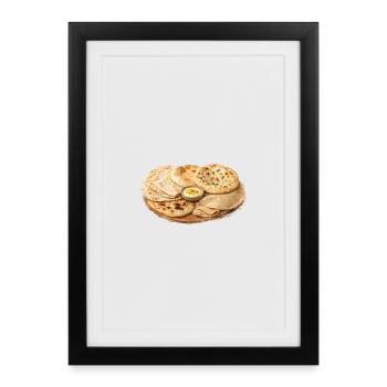 International flatbread platter - Framed poster (27 × 37 cm) - black - Front