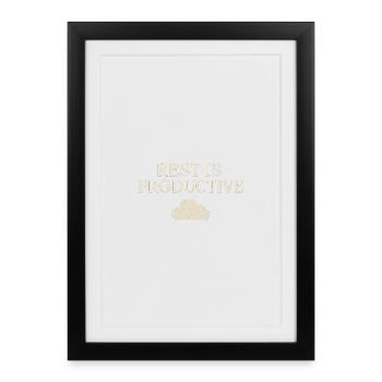 Rest is Productive Typography - Framed poster (27 × 37 cm) - black - Front