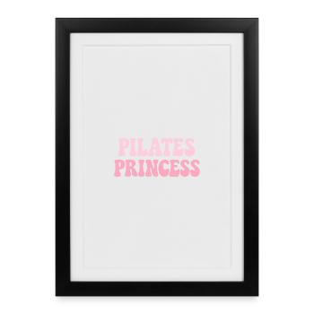 Princesse Pilates - Affiche encadrée (27 × 37 cm) - noir - Devant