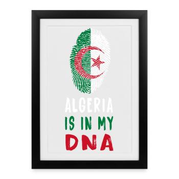 L'Algérie est dans mon idée de conception/cadeau - Affiche encadrée (27 × 37 cm) - noir - Devant