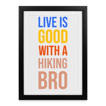 Hike Hiking Statement Nature Lovers Summit - Framed poster (27 × 37 cm) - black - Front