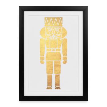 Nutcracker Gold Christmas Deluxe Tradition Xmas - Framed poster (27 × 37 cm) - black - Front