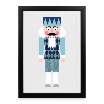 Nutcracker Rhodes Rhombs Christmas Xmas Advent - Framed poster (27 × 37 cm) - black - Front
