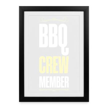Bbq Crew - Framed poster (27 × 37 cm) - black - Front
