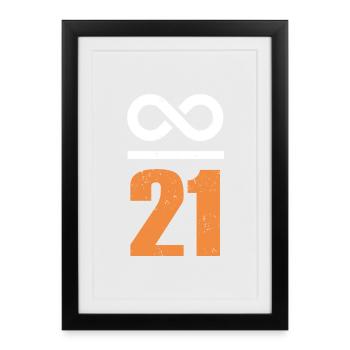Bitcoin Sayings Store of Value Infinite 21 Million - Framed poster (27 × 37 cm) - black - Front