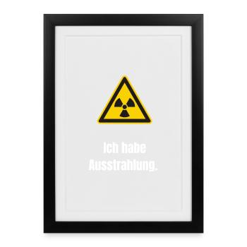 Funny Meme Design – "I Have Charisma" - Framed poster (27 × 37 cm) - black - Front